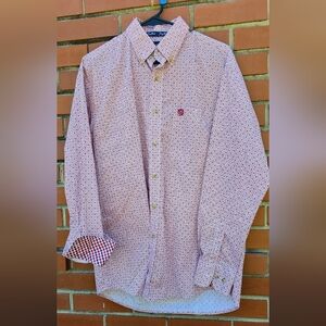 Wrangler Red Casual Button Down Shirt with Classic Style